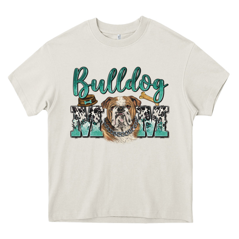 Bulldog Mom Heavy Core Tee by BarkalooDesign | Teevron