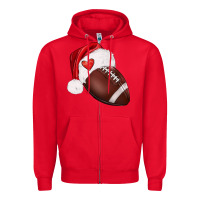 Red christmas sports Zipper Hoodie - BarkalooDesign