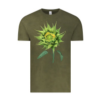 Vintage Olive sun fill green green sunflower Vintage Tee - LillyAllenDesigns