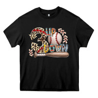 Black three up down Heavy Core Tee - RacoonDesign
