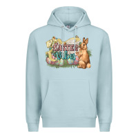 Blue Mist Easter vibes Easter Day Premium Hoodie - HowdyJamesFarm