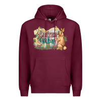 Burgundy Easter vibes Easter Day Premium Hoodie - HowdyJamesFarm