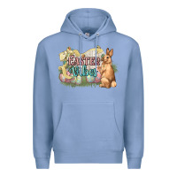 Colony Blue Easter vibes Easter Day Premium Hoodie - HowdyJamesFarm