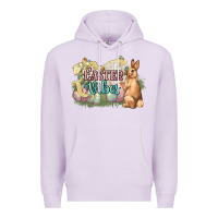Lilac Easter vibes Easter Day Premium Hoodie - HowdyJamesFarm