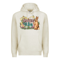 Oatmeal Heather Easter vibes Easter Day Premium Hoodie - HowdyJamesFarm
