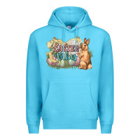 Ocean Blue Easter vibes Easter Day Premium Hoodie - HowdyJamesFarm