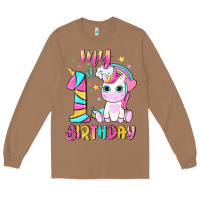 Toasted Coconut my 1 st birthday with little cute unicorn Long Sleeve Tee - NancyCooperArtShop