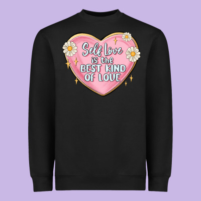 Self Love Is The Best Kind Of Love Malias Heavyweight Sweatshirt Designed By Maliassmallbusiness