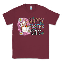 Burgundy happy easter day Classic Tee - CowhideDigitalArt