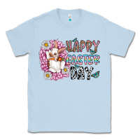 Dusty Blue happy easter day Classic Tee - CowhideDigitalArt