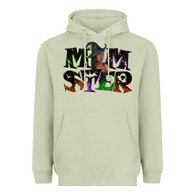 Momster With Witch Heavyweight Hoodie by NancyCooperArtShop | Teevron