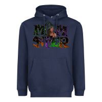 Navy Momster with witch Heavyweight Hoodie - NancyCooperArtShop