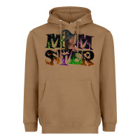 Toasted Coconut Momster with witch Heavyweight Hoodie - NancyCooperArtShop