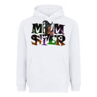 White Momster with witch Heavyweight Hoodie - NancyCooperArtShop