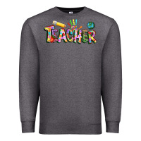Charcoal Heather Autism Teacher Premium Sweatshirt - NancyCooperArtShop