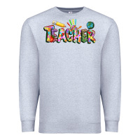 Heather Grey Autism Teacher Premium Sweatshirt - NancyCooperArtShop