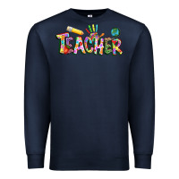 Navy Autism Teacher Premium Sweatshirt - NancyCooperArtShop