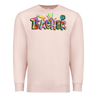 Pale Pink Autism Teacher Premium Sweatshirt - NancyCooperArtShop