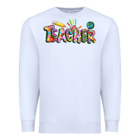 White Autism Teacher Premium Sweatshirt - NancyCooperArtShop