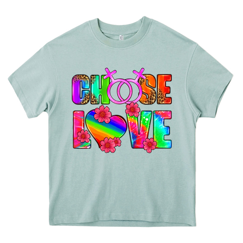 Choose Love (lesbian) Heavy Core Tee by HRA Design Shop | Teevron