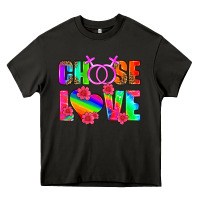 Asphalt choose love (lesbian) Heavy Core Tee - HRA Design Shop