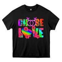 Black choose love (lesbian) Heavy Core Tee - HRA Design Shop