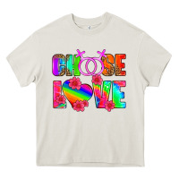 Cream choose love (lesbian) Heavy Core Tee - HRA Design Shop