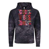 Cloud Black good vibes only Vintage Hoodie - NancyCooperArtShop