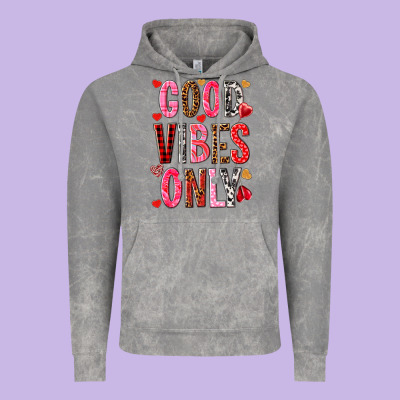 Good Vibes Only Vintage Hoodie Designed By Nancycooperartshop