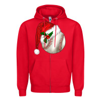Red christmas sports Zipper Hoodie - BarkalooDesign