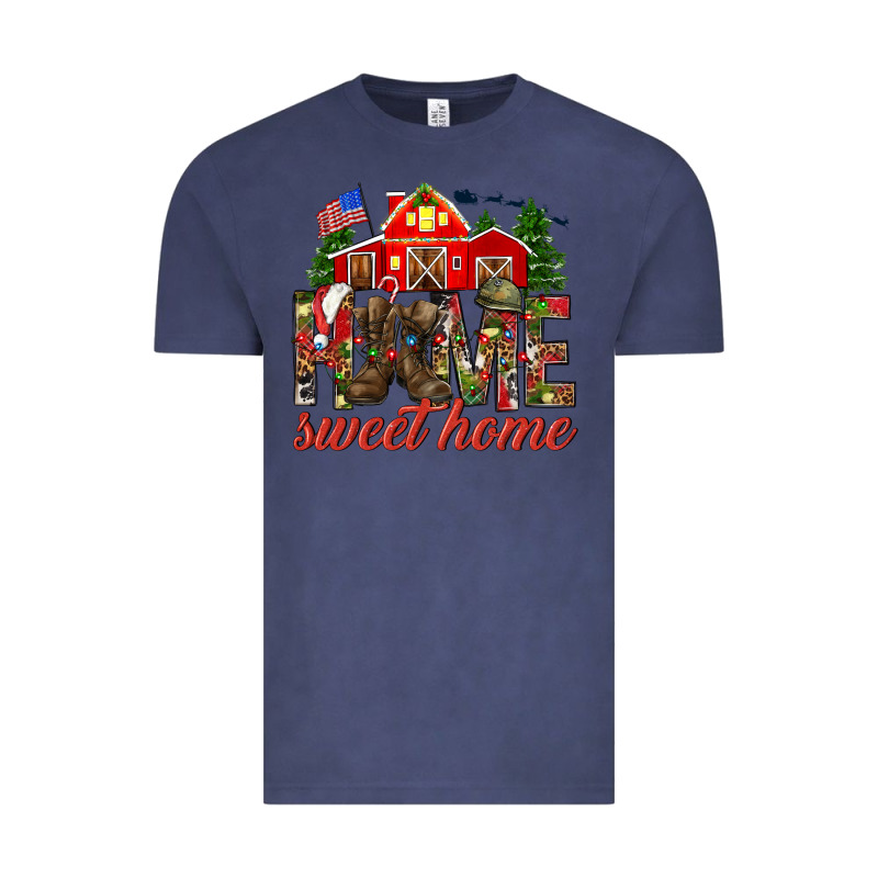 Army Christmas Home Sweet Home Vintage Tee by NancyCooperArtShop | Teevron