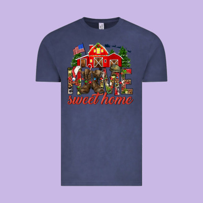 Army Christmas Home Sweet Home Vintage Tee Designed By Nancycooperartshop