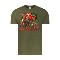 Vintage Olive Army Christmas home sweet home Vintage Tee - NancyCooperArtShop