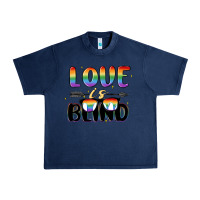 Navy love is blind Urban Heavy Tee - MaliasSmallBusiness