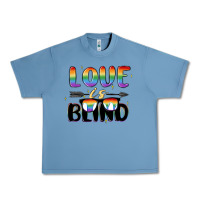 Pebble Blue love is blind Urban Heavy Tee - MaliasSmallBusiness