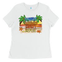 White sunrise sunburn sunset repeat2 Ladies Tee - JahusDesignShop
