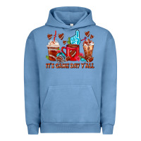 Pigment Pebble Blue American Football Coffee Cup Urban Hoodie - FaDigitalArtStudio