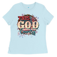 Baby Blue This is god country 4th of july Ladies Tee - CowGirlArtShop