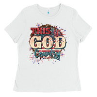 White This is god country 4th of july Ladies Tee - CowGirlArtShop