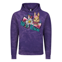Cloud Purple he is risen cross rabbit Vintage Hoodie - BarkalooDesign