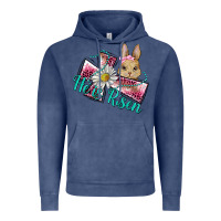 Vintage Denim he is risen cross rabbit Vintage Hoodie - BarkalooDesign