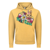 Vintage Mustard he is risen cross rabbit Vintage Hoodie - BarkalooDesign