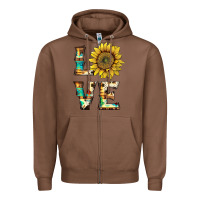 Chestnut western love with sunflower Zipper Hoodie - Artiststas