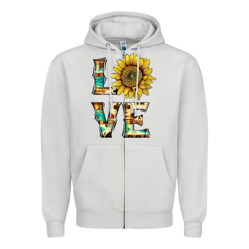 Western Love With Sunflower Zipper Hoodie by Artiststas | Teevron