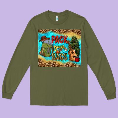 Pack Your Bags Long Sleeve Tee Designed By Nancycooperartshop