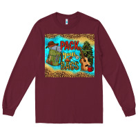 Burgundy pack your bags Long Sleeve Tee - NancyCooperArtShop