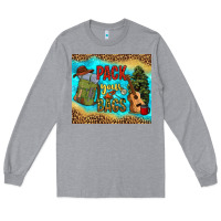Heather Grey pack your bags Long Sleeve Tee - NancyCooperArtShop