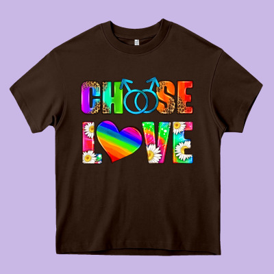 Choose Love (gay) Heavy Core Tee Designed By Hra Design Shop