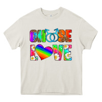 Cream choose love (gay) Heavy Core Tee - HRA Design Shop