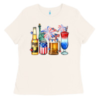 Bone 4th of July American drinks Ladies Tee - Neo Western